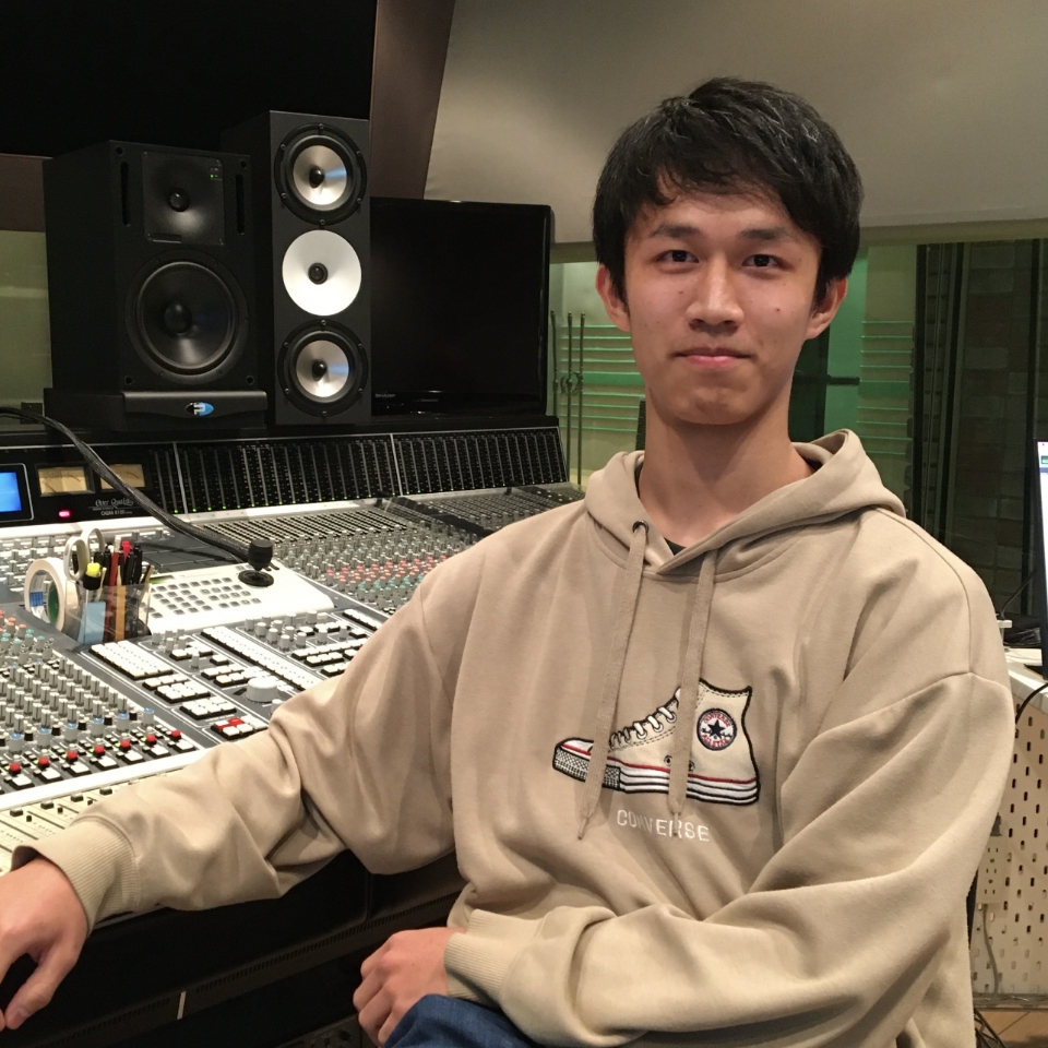 作曲/ミュージック・メディアコース 3年⽣(2022年度⼊学)⻑⾕川 匠(はせがわ たくみ)さん