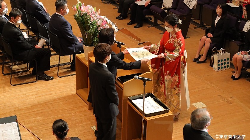 令和3年度 東京音楽大学の卒業式が行われました
