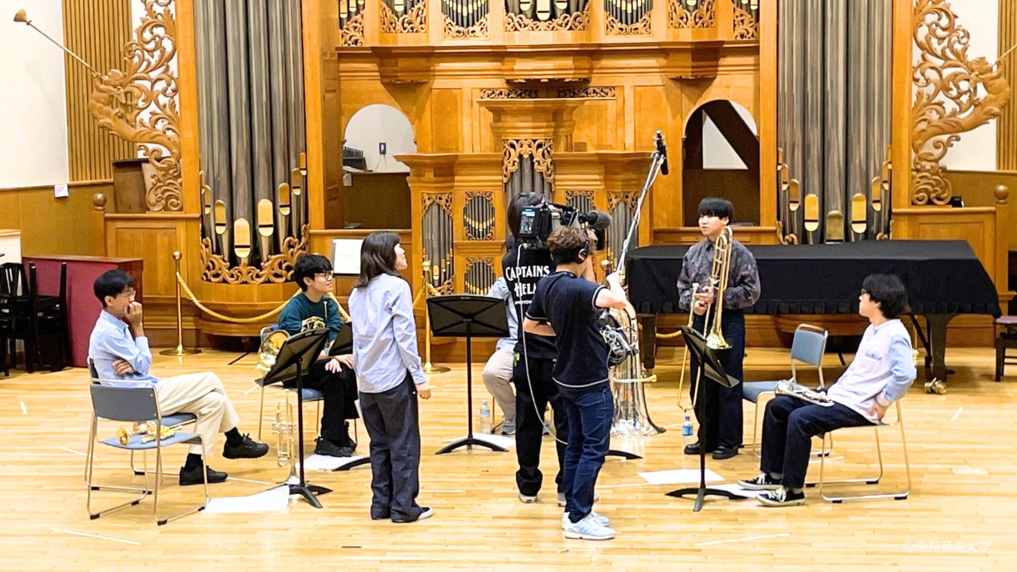【11/19（日）放送】「NHK Classic Fes.2023」イベントに出演する「在学生による金管五重奏」が取材されました